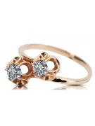 Zircon Original Vintage 14K Rose Gold Ring Vintage craft vrc266r